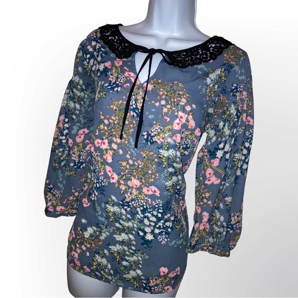 Disney by LcC Conrad Blouse, Size Medium, Blue